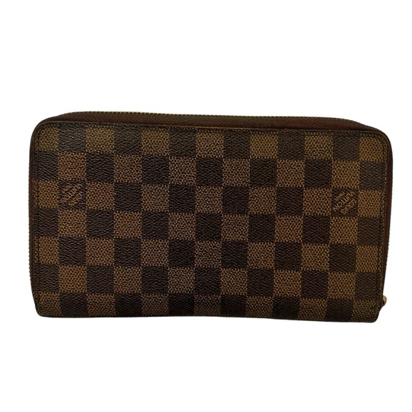 LOUIS VUITTON | Zip Around Organizer | Long Wallet Damier Ebene, Brown | Coated - Picture 16 of 16